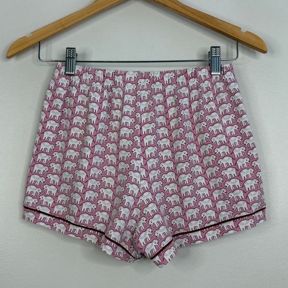 Roller Rabbit Hathi Polo Pajamas Womens XS Pink White Elephant Short Sleeve Pjs - Picture 13 of 16